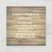 Aangepaste foto - Robuust - Monogram Professional Vierkante Visitekaartje (Achterkant)