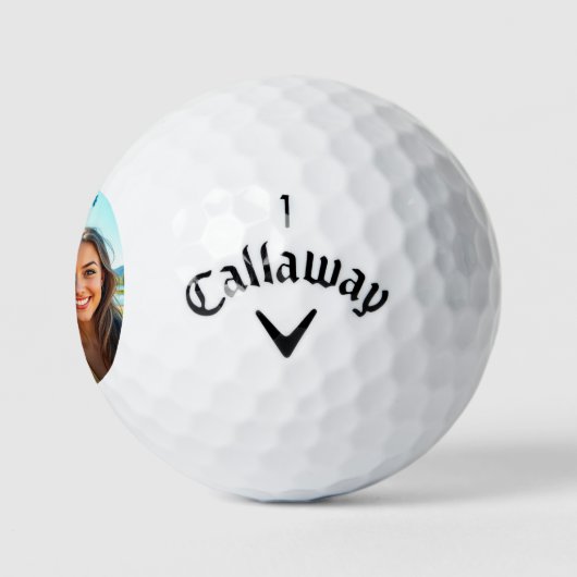 Aangepaste Foto Rode Hart Valentijnse Gift Golfballen (Logo)