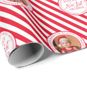 Aangepaste foto Rode Nice lijst Lid Kerstmis Cadeaupapier (Rol Hoek)