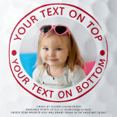 Aangepaste foto rode tekst golfballen