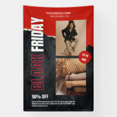 Aangepaste foto rode zwarte vrijdag productpromo spandoek (Verticaal)