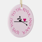 Aangepaste foto-roerroze keramisch ornament (Rechts)