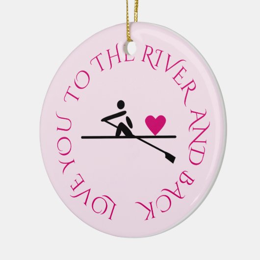 Aangepaste foto-roerroze keramisch ornament (Links)