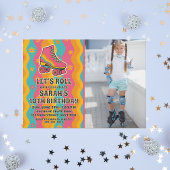 Aangepaste Foto Rolschaatsen Meisje Verjaardagsfee Kaart