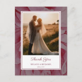 Aangepaste Foto Romantische Bloemen Dank u Briefka Briefkaart (Voorkant)