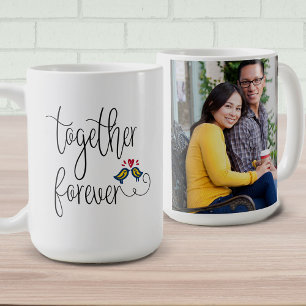 Aangepaste foto Romantische liefdesvogels Samen vo Koffiemok