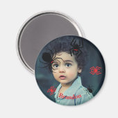 Aangepaste foto Rond Magnet (Voorkant / Achterkant)