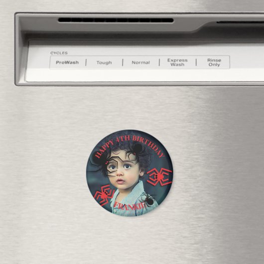 Aangepaste foto Rond Magnet (Insitu (Vaatwasser))