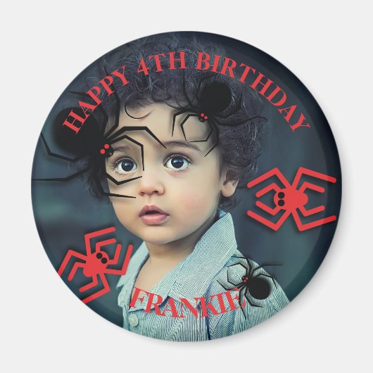 Aangepaste foto Rond Magnet (Voorkant)