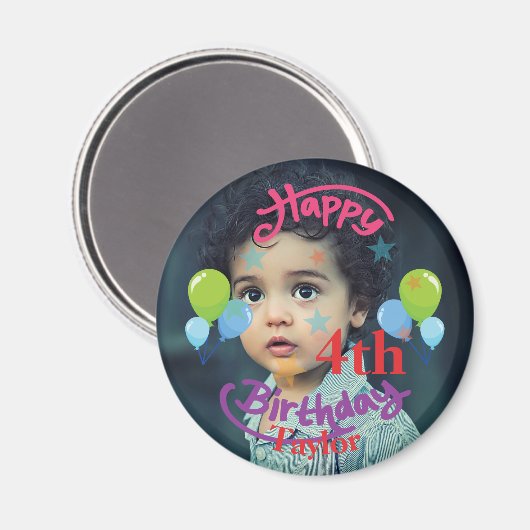 Aangepaste foto Rond Magnet (Voorkant / Achterkant)