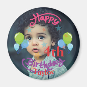 Aangepaste foto Rond Magnet