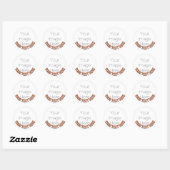 Aangepaste foto rond – Mocha mousse bruine tekst Ronde Sticker (Vel)