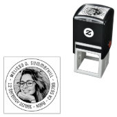Aangepaste foto ronde adres zelfinktende stempel (In situ)