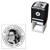 Aangepaste foto ronde adres  zelfinktende stempel (In situ)