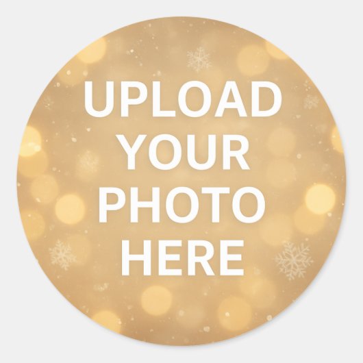 Aangepaste foto ronde sticker (Voorkant)
