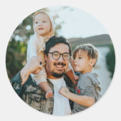 Aangepaste foto ronde sticker (Voorkant)