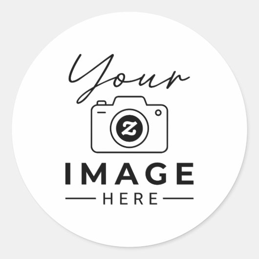 Aangepaste foto ronde sticker (Voorkant)