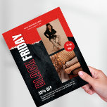 Aangepaste Foto Rood Zwart Vrijdag Product Promo Flyer<br><div class="desc">Promoot uw Black Friday aanbiedingen in stijl met onze "Custom Photo Red Black Friday Product Promo Flyer"! Deze opvallende flyer heeft een opvallend rood en zwart ontwerp, perfect om de aandacht te trekken tijdens het vakantieseizoen. Personaliseer het met uw eigen foto's en promotionele details om uw beste aanbiedingen te laten...</div>
