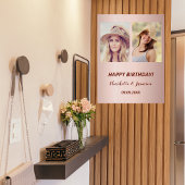 Aangepaste foto roos gouden vrienden verjaardag perfect poster