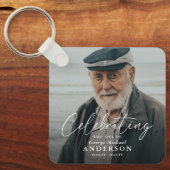 Aangepaste foto rouwbetuiging geschenk sleutelhanger (Voorkant)