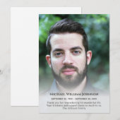 Aangepaste foto rouwkaart condoleance sympathie bedankkaart (Voorkant / Achterkant)