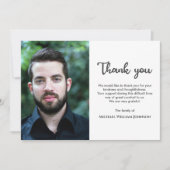 Aangepaste foto rouwkaart herdenkingsdienst condol bedankkaart (Voorkant)