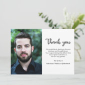 Aangepaste foto rouwkaart herdenkingsdienst condol bedankkaart (Staand voorkant)
