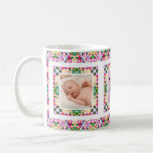 Aangepaste foto Roze Groene Moederdag Mum Keepsake Koffiemok (Links)