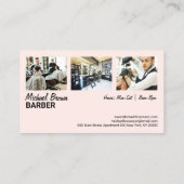 Aangepaste foto-roze in Barbershop Visitekaartje (Achterkant)