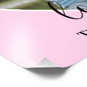 Aangepaste foto Roze Lijst Moderne kalligrafie Afdruk (Hoek)