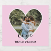 Aangepaste foto Roze Lijst Moderne kalligrafie Bier Etiket (Enkel label)