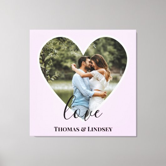 Aangepaste foto Roze Lijst Moderne kalligrafie Canvas Afdruk (Voorkant)