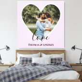 Aangepaste foto Roze Lijst Moderne kalligrafie Canvas Afdruk (Insitu (Slaapkamer))