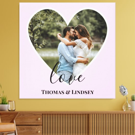 Aangepaste foto Roze Lijst Moderne kalligrafie Canvas Afdruk (Insitu (Woonkamer))