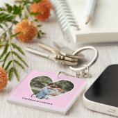 Aangepaste foto Roze Lijst Moderne kalligrafie Sleutelhanger (Voorkant Rechts)