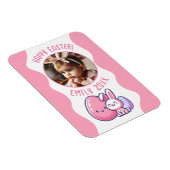 Aangepaste Foto Roze Paas Baby Keepsake Magneet (Rechterzijde)