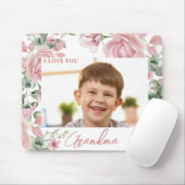 Aangepaste Foto Roze Roos Muismat (Met muis)