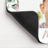 Aangepaste Foto Roze Roos Muismat (Hoek)