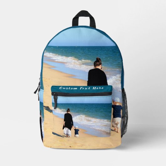 Aangepaste foto rugzak met uw foto's en tekst (Voorkant)