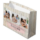 Aangepaste foto | Rustic Happy Valentine-dag Groot Cadeauzakje (Voorkant Gekanteld)