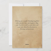 Aangepaste foto rustieke Happy Thanksgiving Feestdagenkaart (Achterkant)