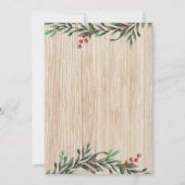 Aangepaste foto & rustieke hout kerst vakantie fot feestdagenkaart (Achterkant)