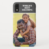 Aangepaste foto 's Wereld beste opa Modern Gray' Case-Mate iPhone Case (Achterkant)