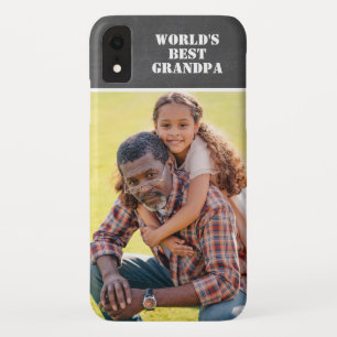Aangepaste foto 's Wereld beste opa Modern Gray' Case-Mate iPhone Case