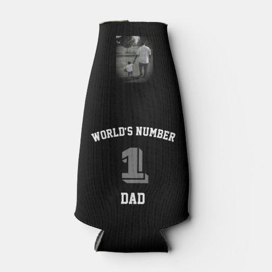 Aangepaste foto 's wereld nummer één vader oom flesjeskoeler (Voorkant)