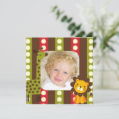 Aangepaste Foto Safari-uitnodigingen Kaart (Staand voorkant)