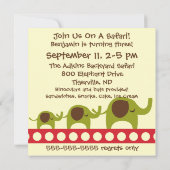 Aangepaste Foto Safari-uitnodigingen Kaart (Achterkant)