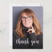 Aangepaste foto Sage Green 40e verjaardagsfeestje Bedankkaart (Voorkant)