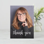 Aangepaste foto Sage Green 40e verjaardagsfeestje Bedankkaart (Staand voorkant)