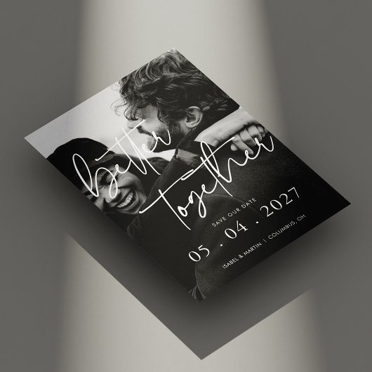 Aangepaste foto Samen beter Huwelijk Datum opslaan Save The Date